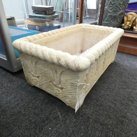 COTSWOLD STONE RECTANGULAR ADAM STYLE PLANTER...