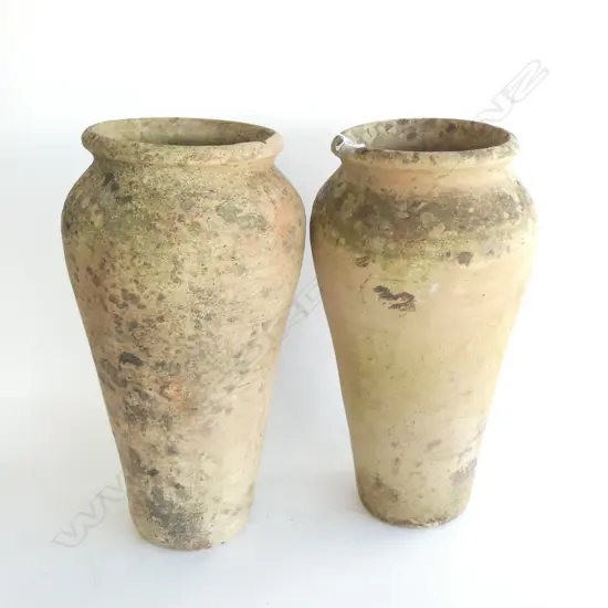 PR OF POTTERY STORAGE JARS H 470 MM