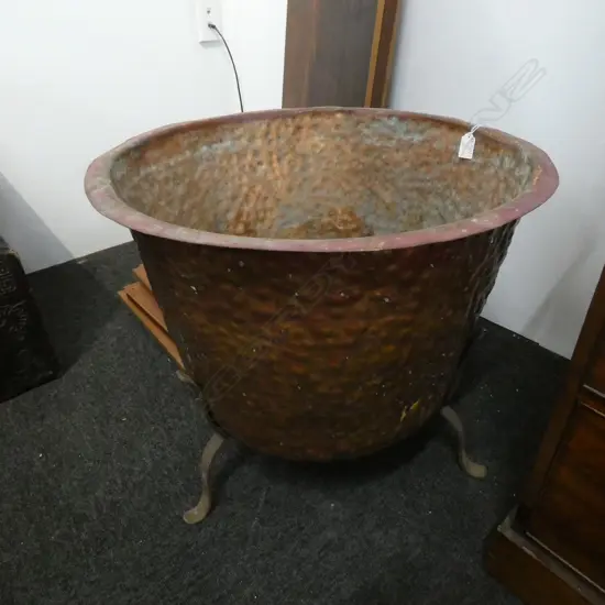 OLD LAUNDRY COPPER H.390mm 570mm dia + STAND