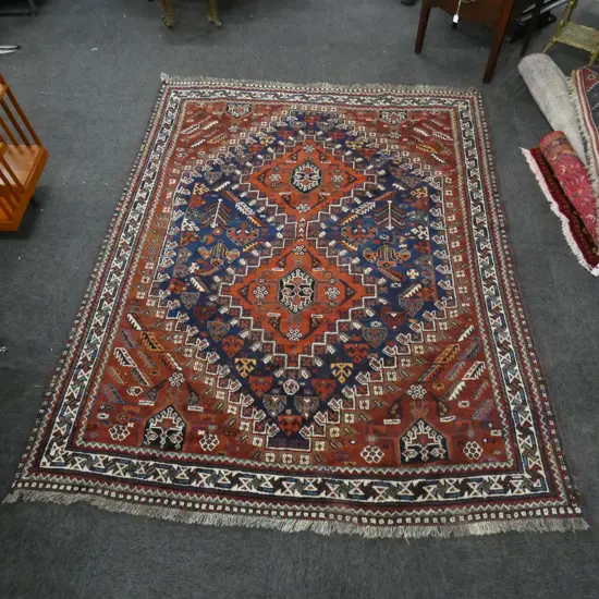 PERSIAN ALL WOOL HAND KNOTTED TRIBAL RUG...
