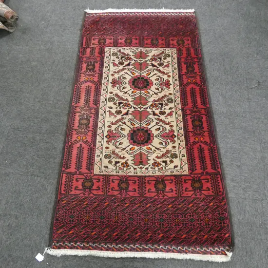 BALUCHI H/KNOTTED RUG ALL WOOL 1600 X 930mm