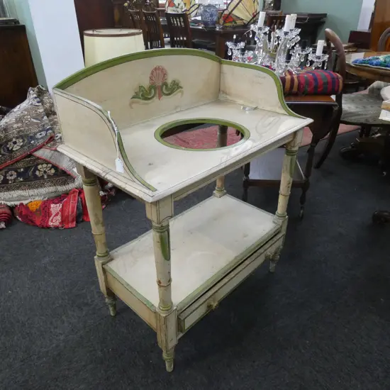 PAINTED VICTORIAN BASIN STAND...