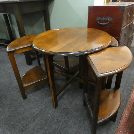 CIRCULAR OCCASIONAL TABLE WITH FOUR NESTS D 590 MM