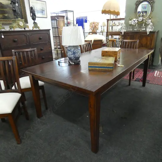 BOYCE & SONS OAK FRENCH PROVINCIAL STYLE DINING TABLE 2200 x 1000 x 770mm