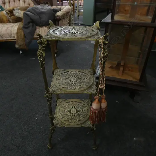 3 TIER BRASS STAND H.680mm
