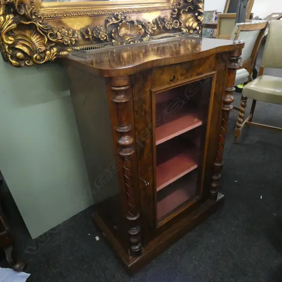 VICTORIAN WALNUT MUSIC CABINET H 860 MM
