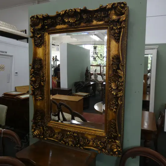 LARGE GILT FRAMED BEVELLED MIRROR 1250x950mm