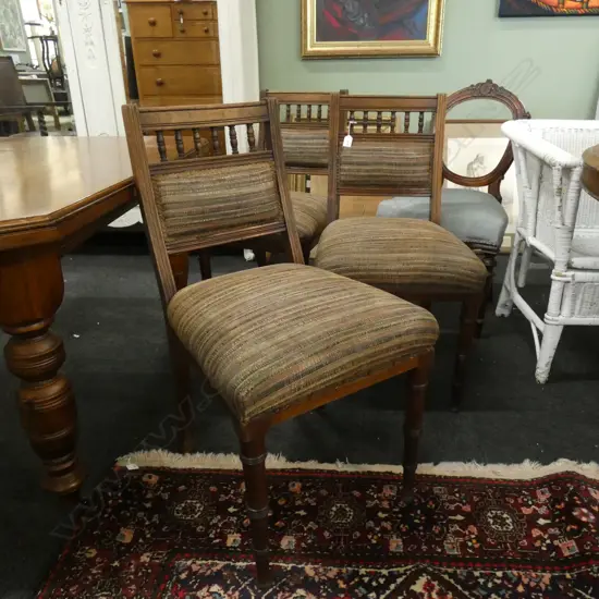 3 EDWARDIAN DINING CHAIRS