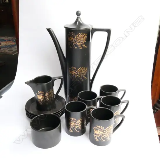 13 PCE PORTMEIRION RETRO COFFEE SET