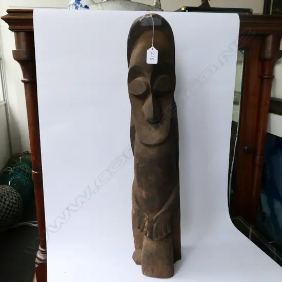 CARVED WOODEN TRIBAL FIGURE 610MM H