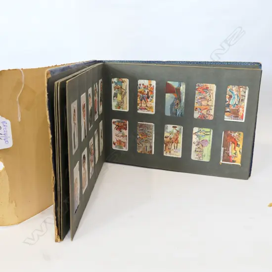 3 CASTLES CIGARETTE CARD ALBUM TRAINS /OCEAN LINERS ETC