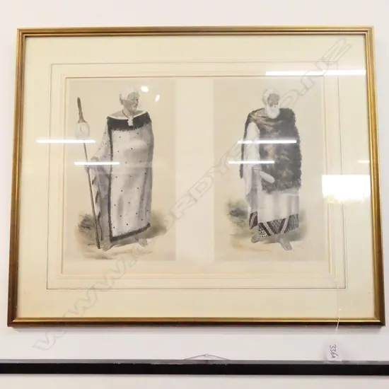 H/COLOURED LITHO 'RANGIHAIETA & TE PUNI' FROM BARRAUD'S 'GRAPHIC & DESCRIPTIVE'