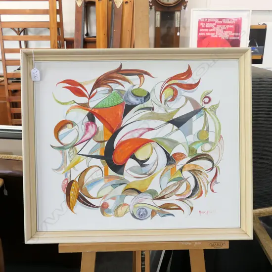 MAVIS ATWELL ABRSTRACT OIL ON CANVAS 660 X 560MM 