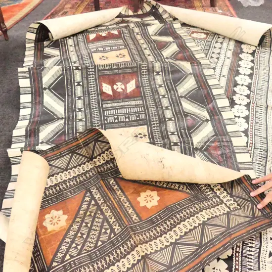 THREE 1970S-1980S FIJIAN TAPA CLOTHS