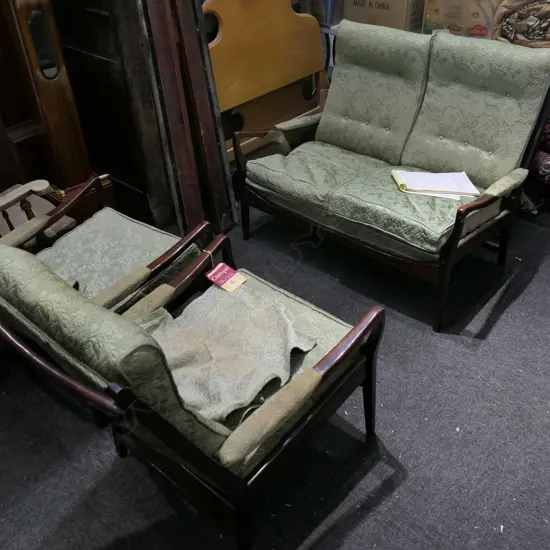 TWO RETRO ARMCHAIRS + SOFA