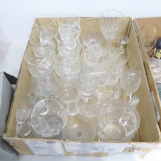 LARGE BOX OF ASSORTED GLASSES