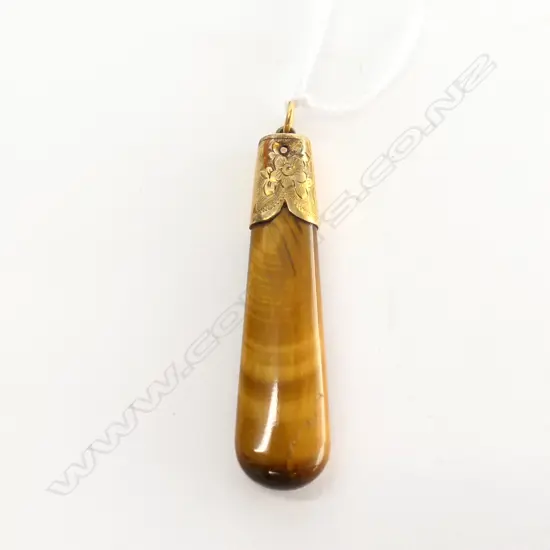 EDW 9CT TIGER'S EYE PENDANT
