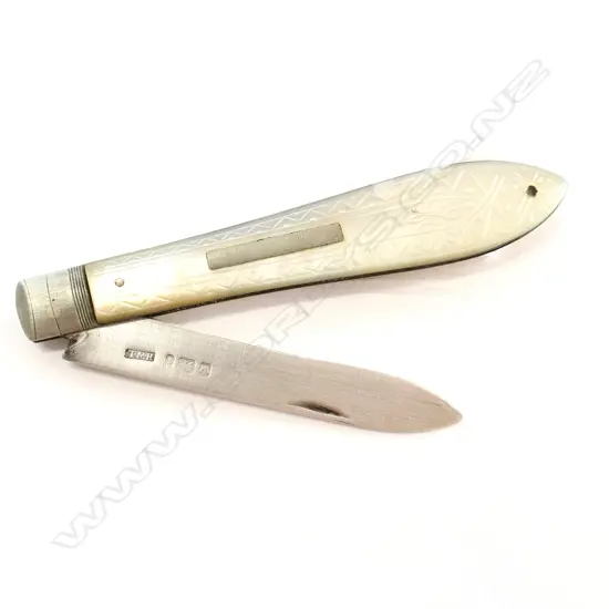 SHEFFIELD 1936 SILVER AND MOP POCKET KNIFE