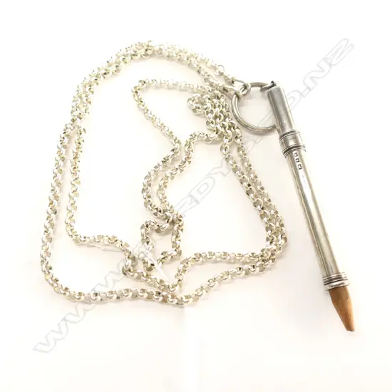 STERLING SILVER CHAIN AND PENCIL HOLDER 63gm