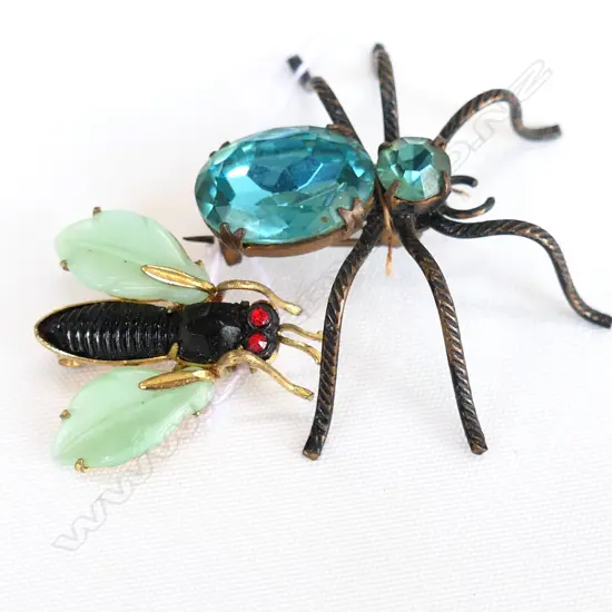 SPIDER BROOCH + FLY BROOCH
