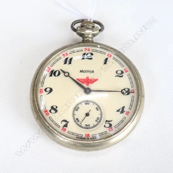 VINTAGE USSR 'MOLNIJA' POCKET WATCH ....