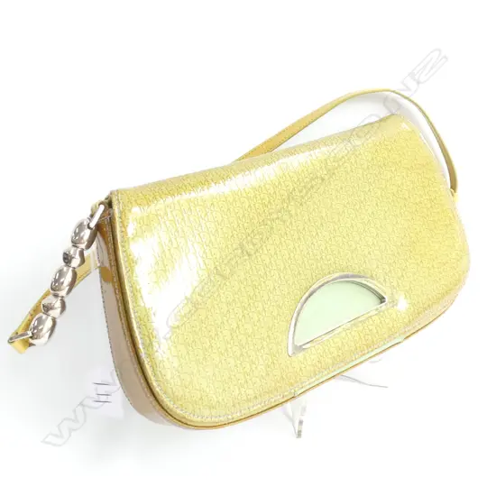 CHSITIAN DIOR BAGUETTE, LEATHER/PATENT, PURCHASED DFS GALLERIA AKL, AUHTENTICATION IN POCKET