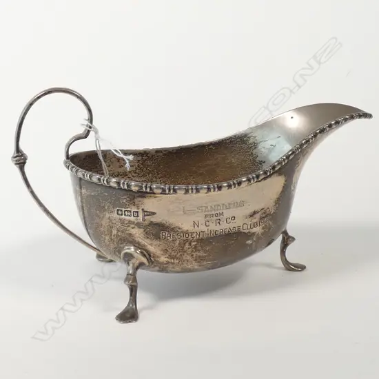 SILVER GRAVY JUG BEAD EDGE. Sheff. 1894