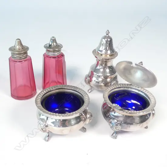 3 SILVER OVER COPPER SALTS PLUS CRANBERRY SALT & PEPPER