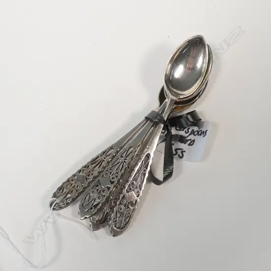 4 800 SILVER FILIGRE TEASPOONS 