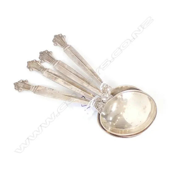 4 GEORG JENSEN STG SILVER SPOONS
