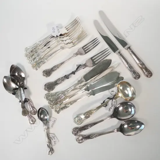 COLLECTION ASST. KINGS PATTERN CUTLERY ETC