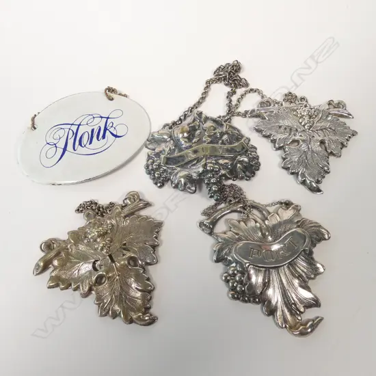 SILVER PLATE & ENAMEL DECANTER TICKETS 