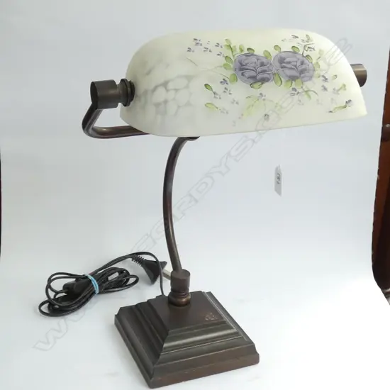BANKER STYLE LAMP BRONZE H. 400MM
