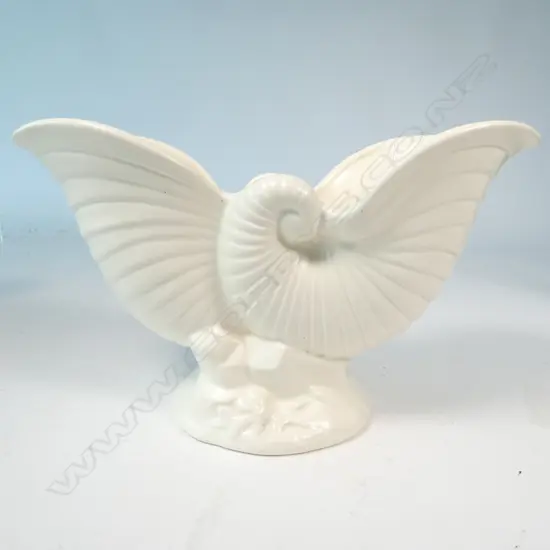 LARGE CROWN LYNN NAUTILUS VASE 280MM W 25