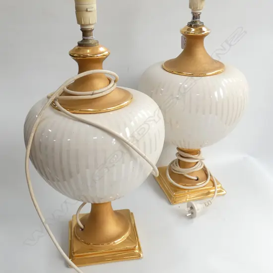PR GOLD AND WHITE LAMPS H. 500MM