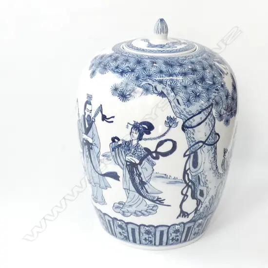 LARGE CHINESE GINGER JAR 330MM H