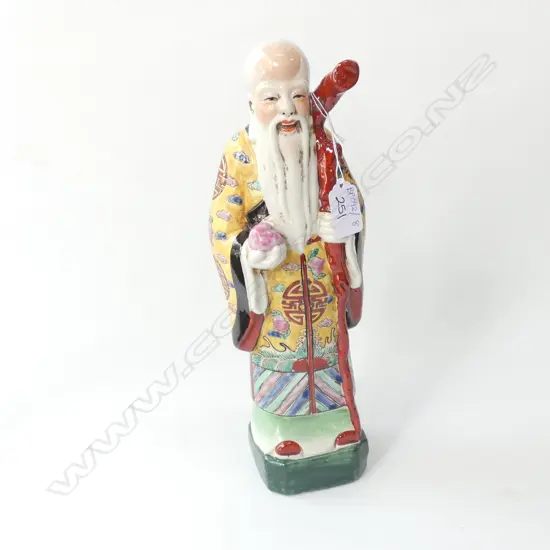 CHINESE CERAMIC FIGURE OF SHOU LAO H. 310MM 