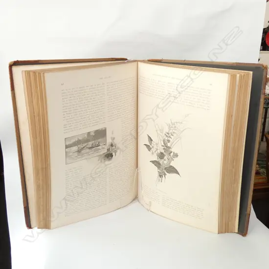 HARD COVER BOOK  "PICTURESQUE ATLAS OF AUSTRALASIA" VOL. II 1886 H. 404  L. 305