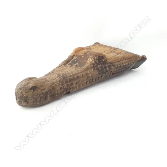 OLD PNG CROCODILE HEAD CANOE PROW L.460mm