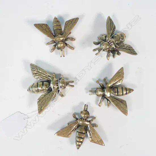 5 BRASS BEES