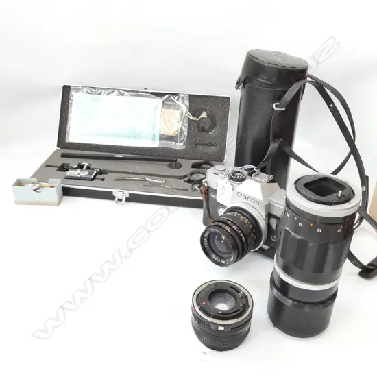 CANNON FT 35MM CAMERA /LENS/PLANIMETER ETC