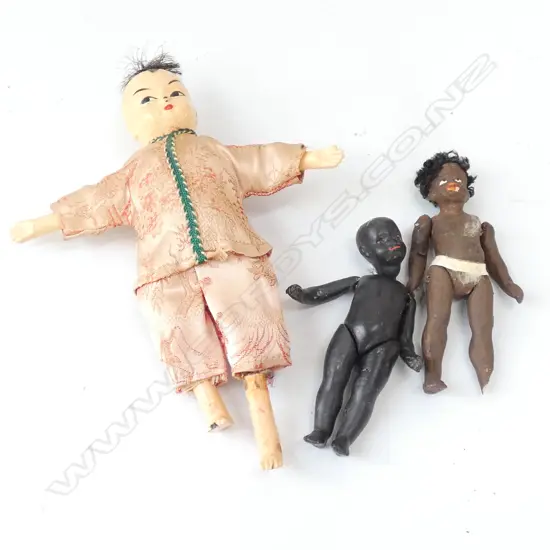 3 VINTAGE DOLLS, ALL AF 