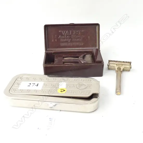 2 VINTAGE CASED SHAVING SETS