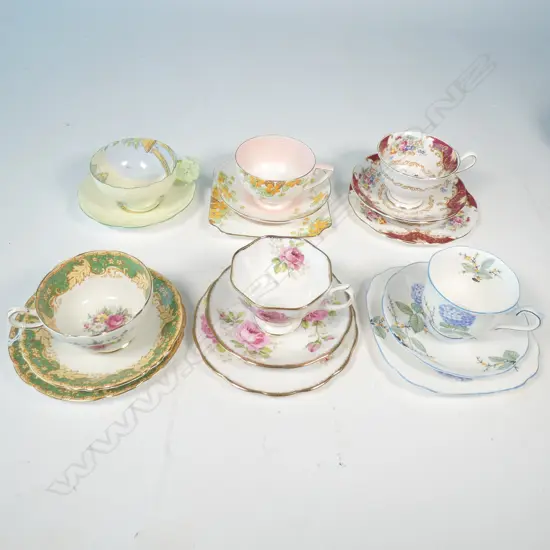 5 ASST TRIOS AND PARAGON BUTTERFLY CUP & SAUCER