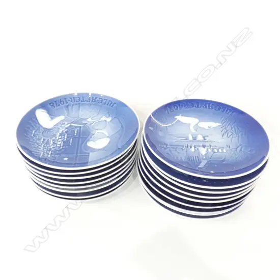 17 COPENHAGEN PORCELAIN XMAS PLATES 180MM DIA