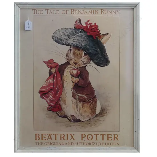 BEATRIX POTTER POSTER 1970'S, 540MM X 435MM