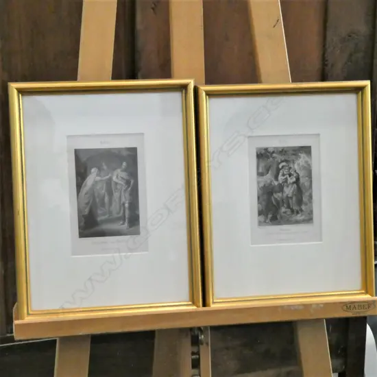 PR FRAMED GERMAN ETCHINGS 320 X 245MM