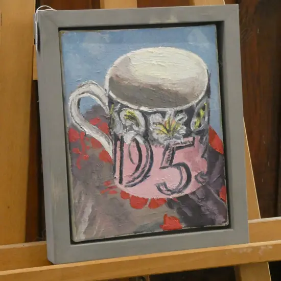 SUSAN WILSON 'RAVILIOUS MUG' OIL ON CANVAS 2010 300 X 250MM 