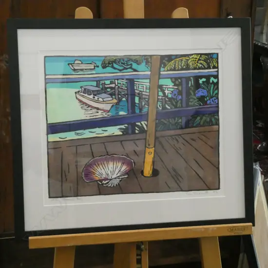 TOM BURNETT PRINT, 29/50, 'SWANSEA BAY' 2003. 300 X 380mm