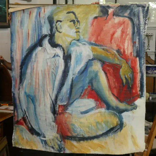 UNFRAMED PORTRAIT ON CANVAS 1100 X 1000MM